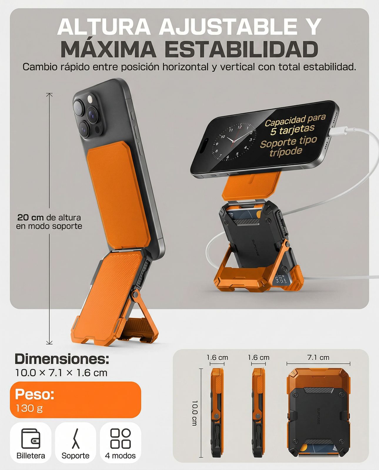 Billetera MagSafe Hunter — Naranja