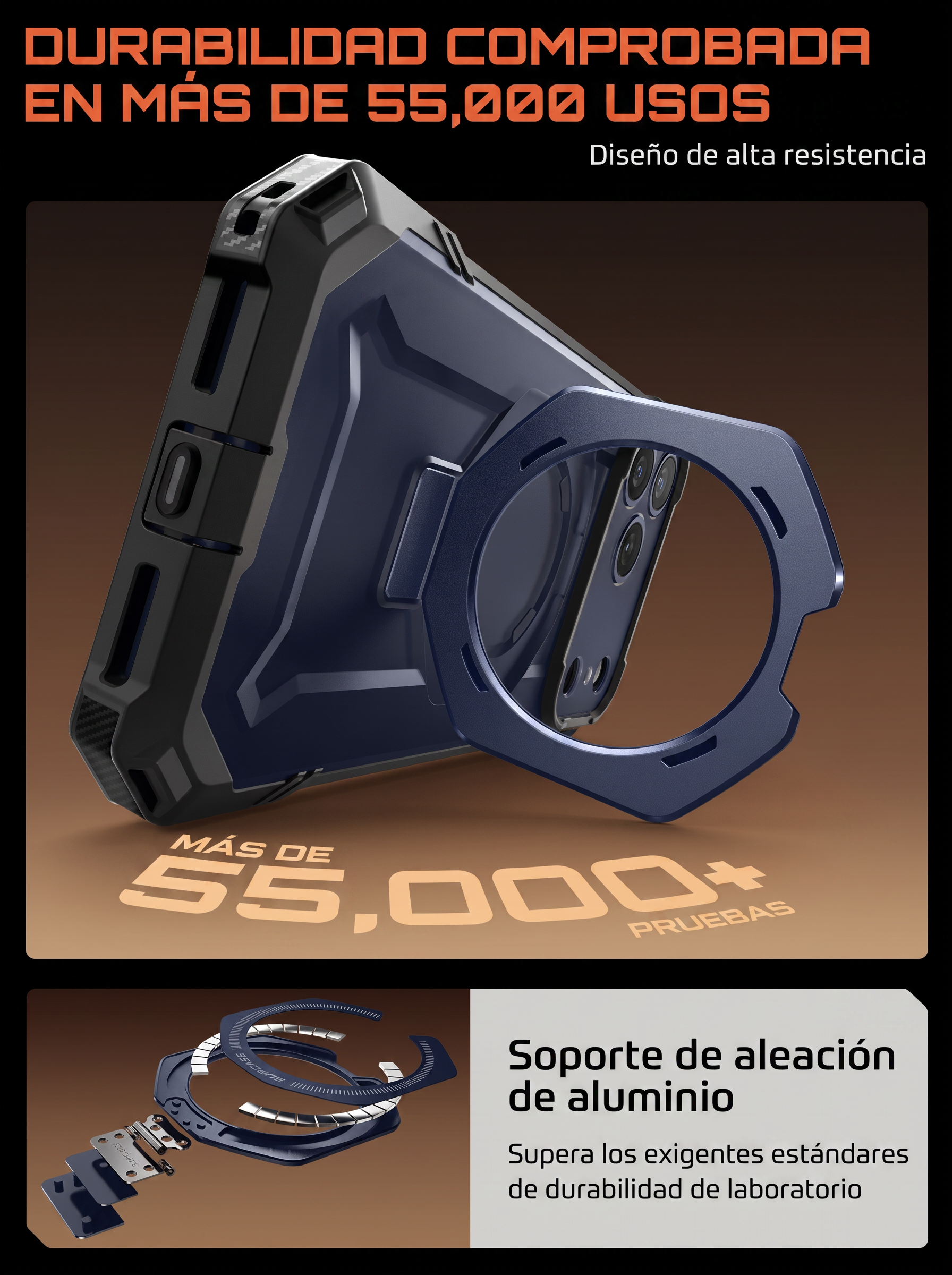 Case Grip Hunter — iPhone 17 Pro — Azul