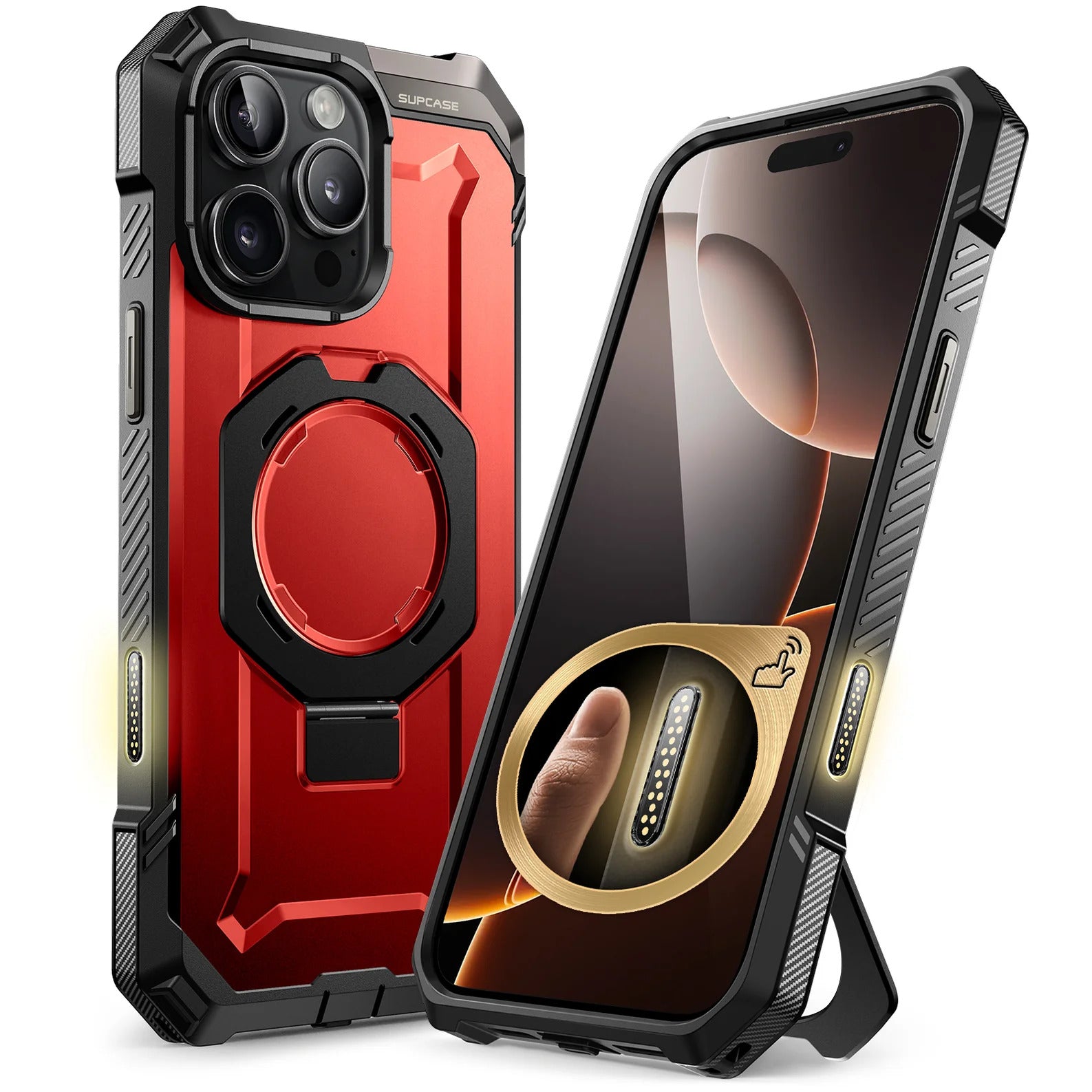 Case Grip Hunter — iPhone 16 Pro Max — Rojo