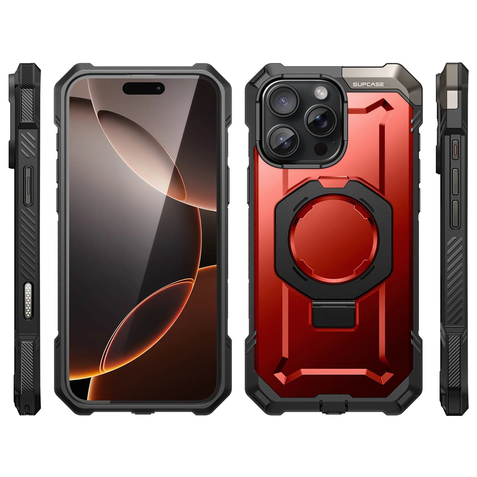 Case Grip Hunter — iPhone 16 Pro Max — Rojo