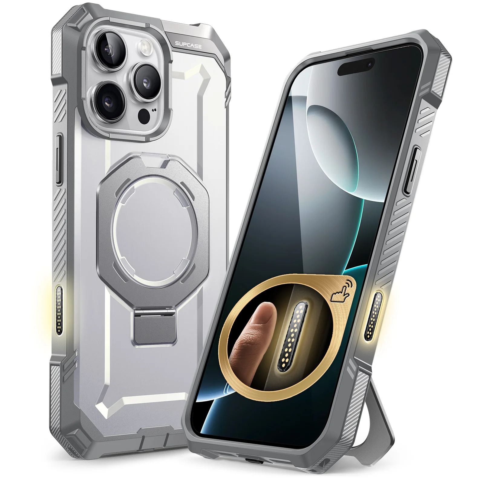 Case Grip Hunter — iPhone 16 Pro Max — Blanco