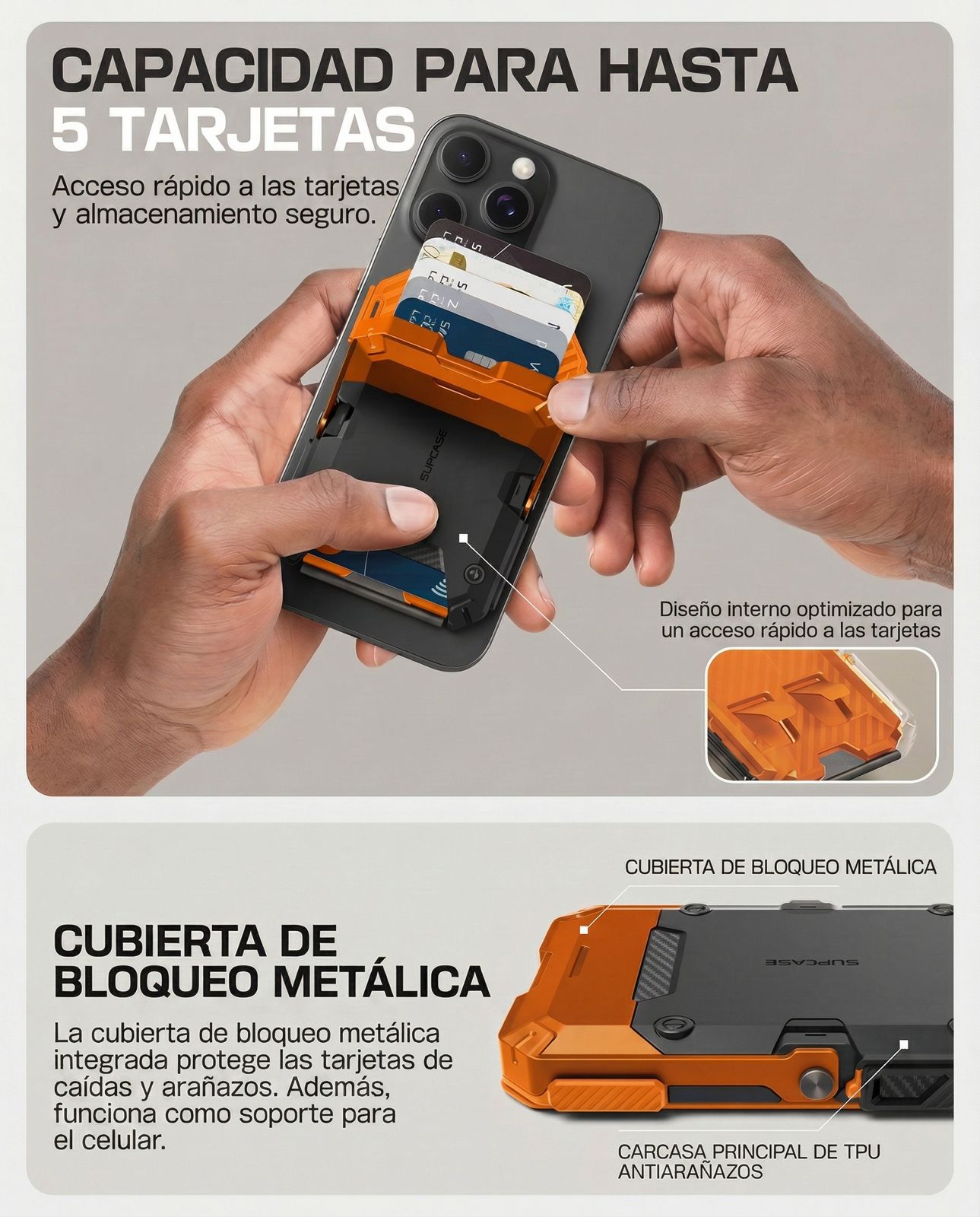 Billetera MagSafe Hunter — Naranja
