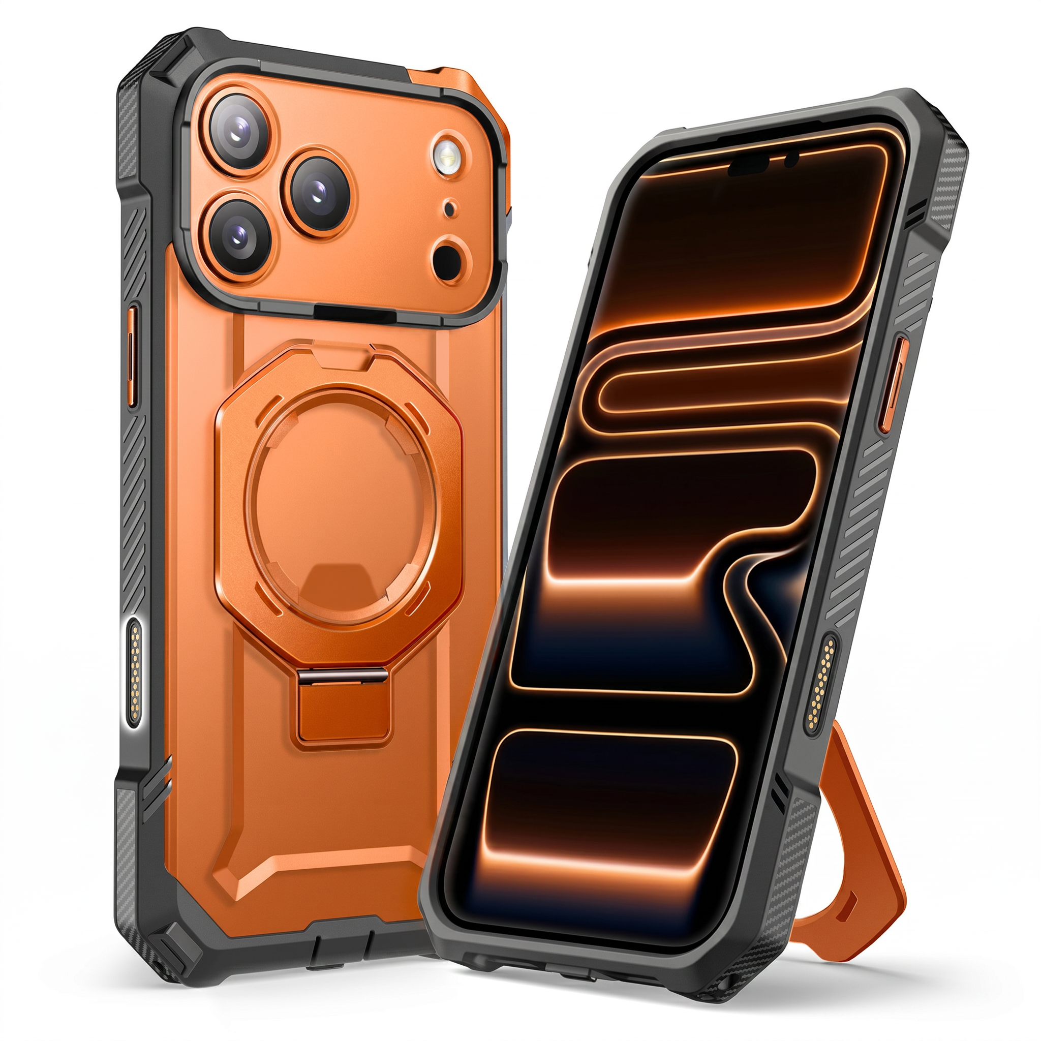 Case Grip Hunter — iPhone 17 Pro Max — Naranja