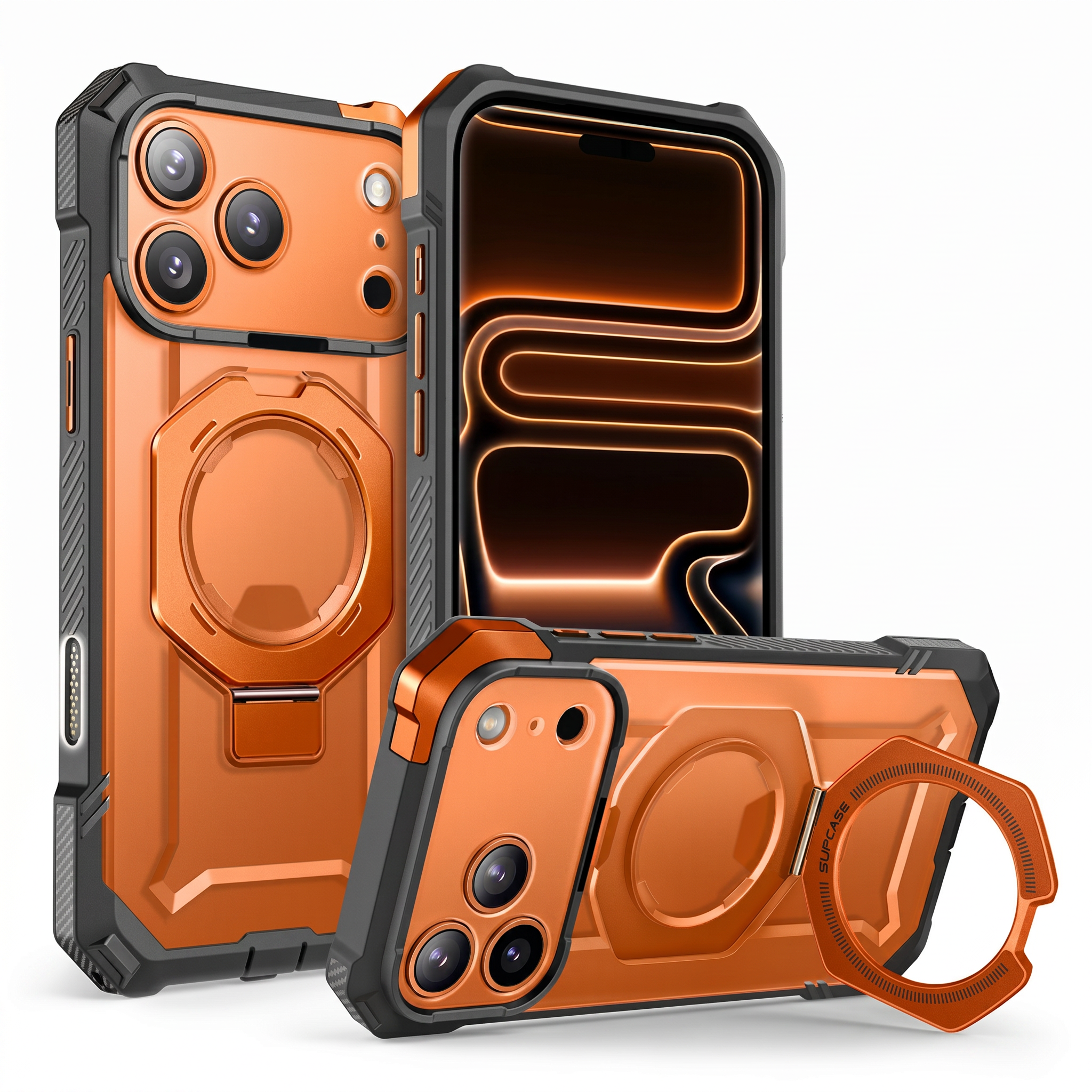 Case Grip Hunter — iPhone 17 Pro — Naranja