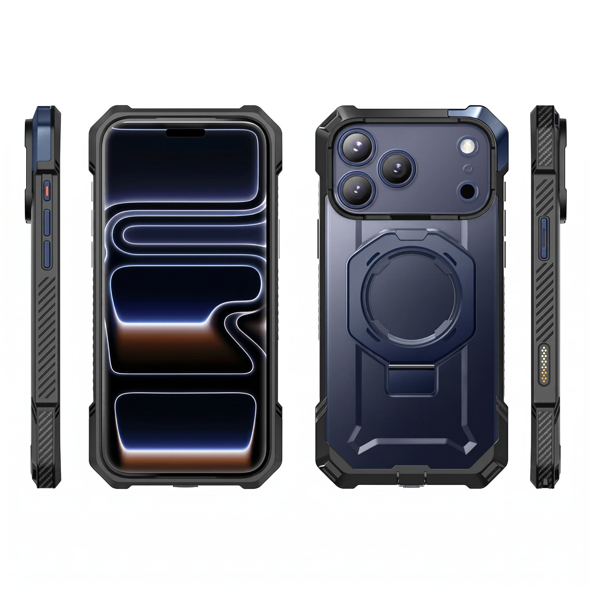 Case Grip Hunter — iPhone 17 Pro Max — Azul