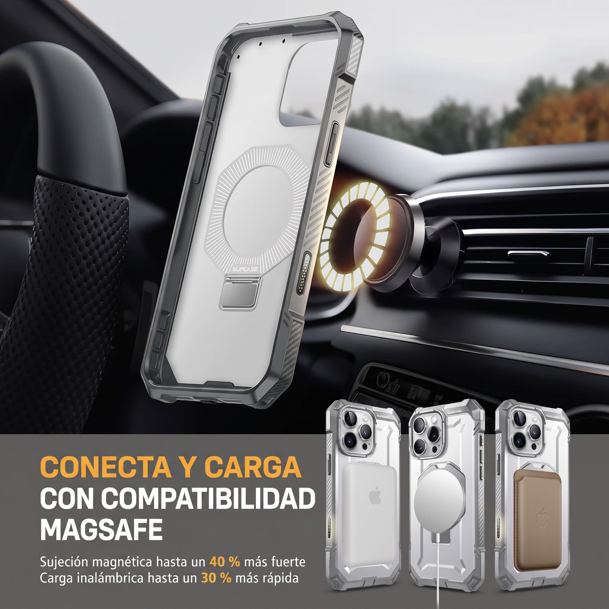Case Grip Hunter — iPhone 16 Pro Max — Blanco