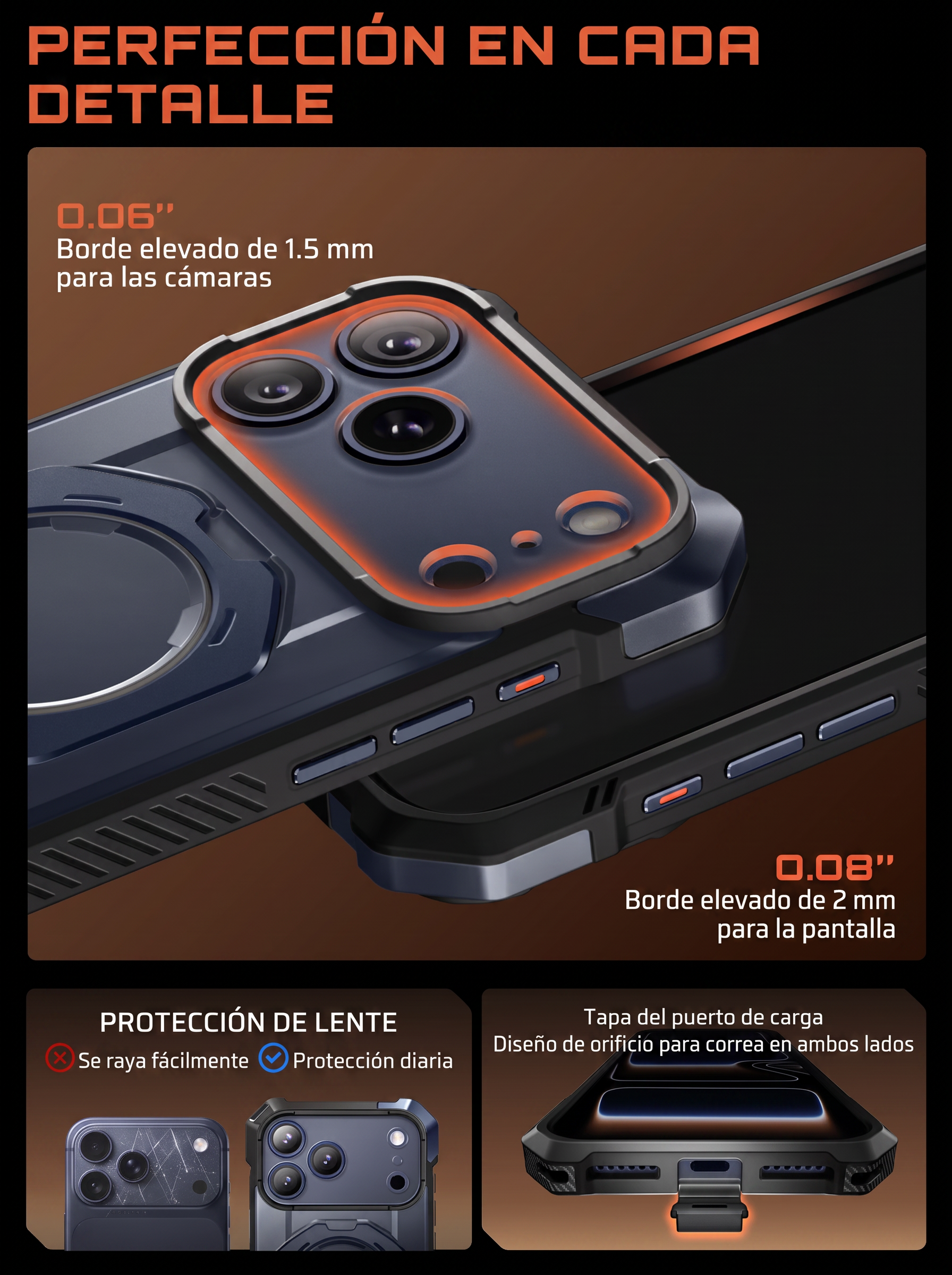 Case Grip Hunter — iPhone 17 Pro — Azul