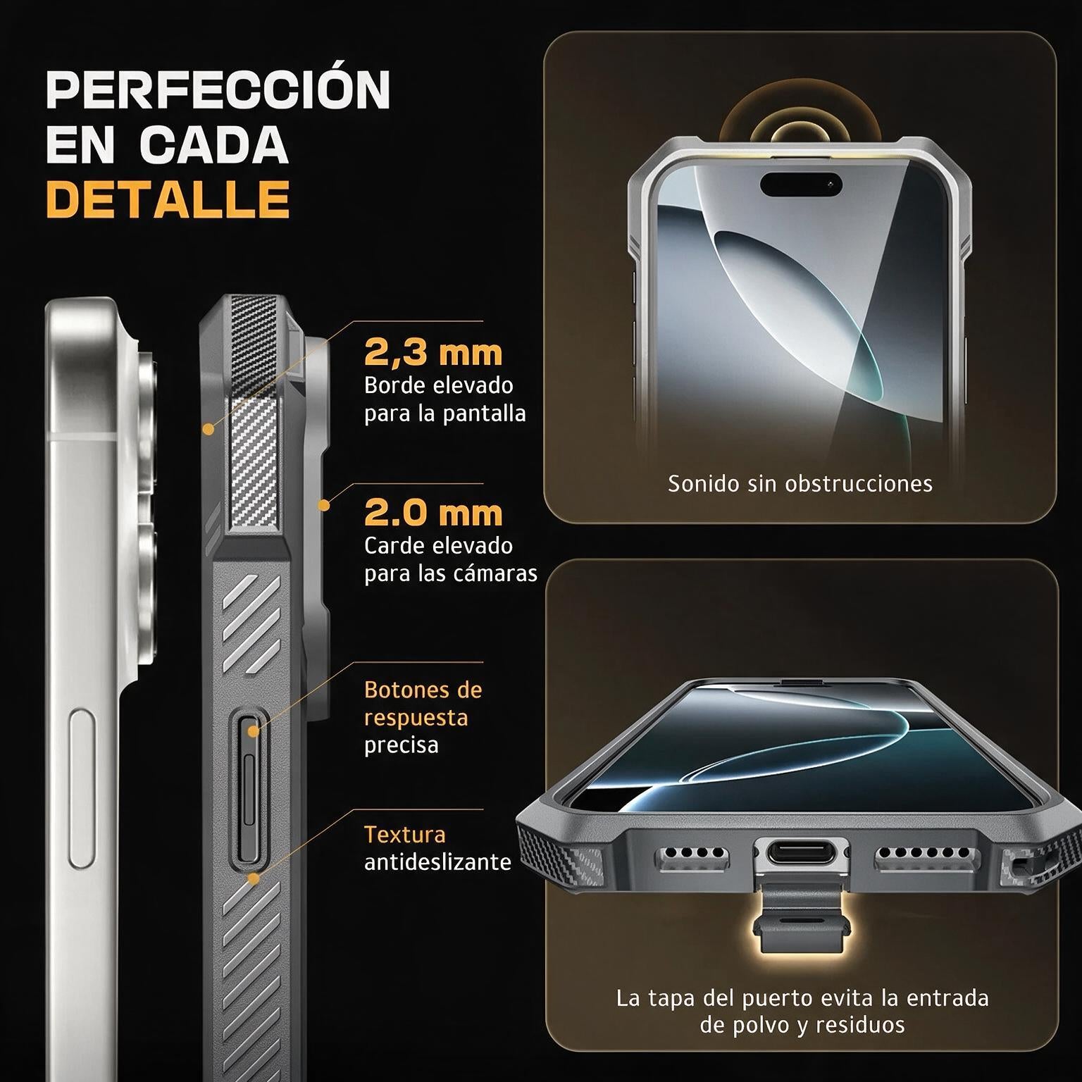 Case Grip Hunter — iPhone 16 Pro Max — Blanco