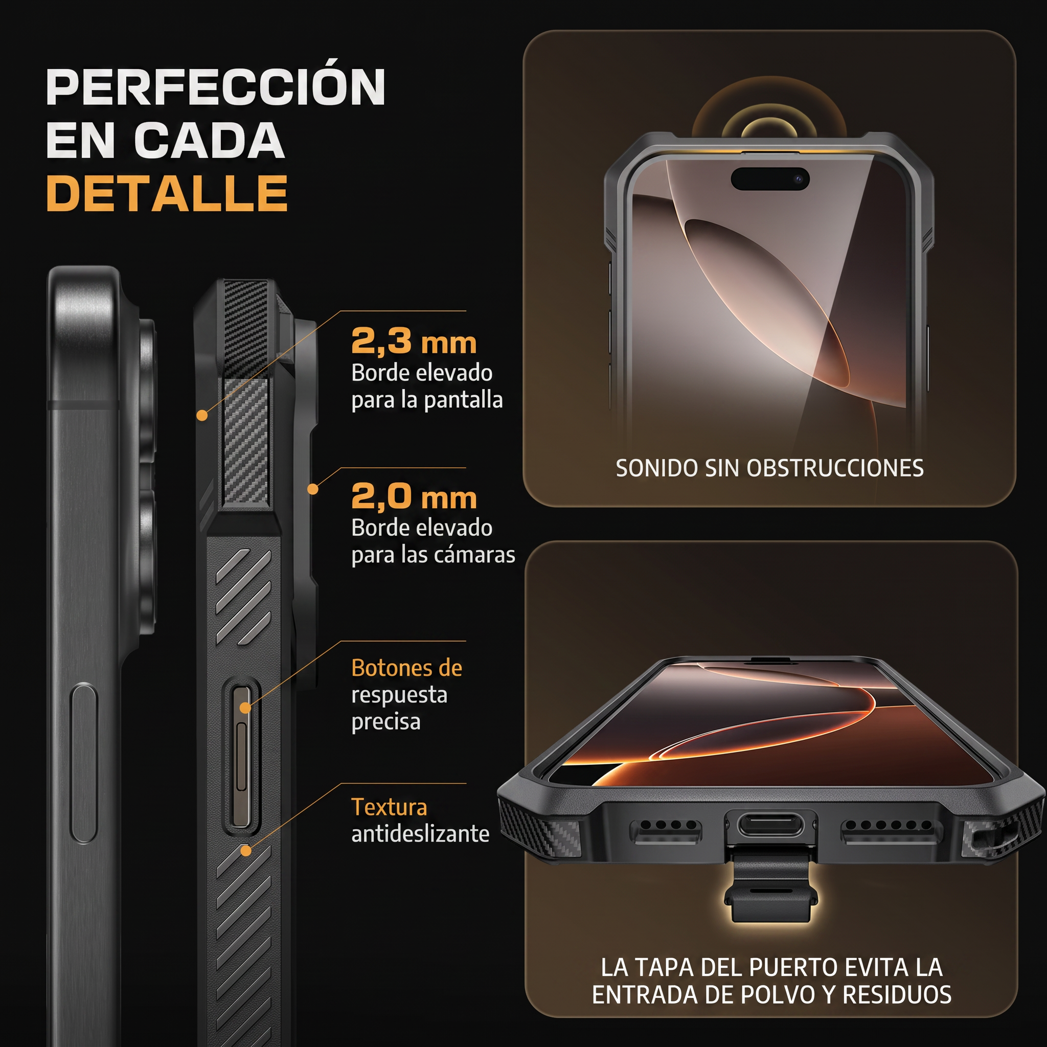 Case Grip Hunter — iPhone 16 Pro — Rojo
