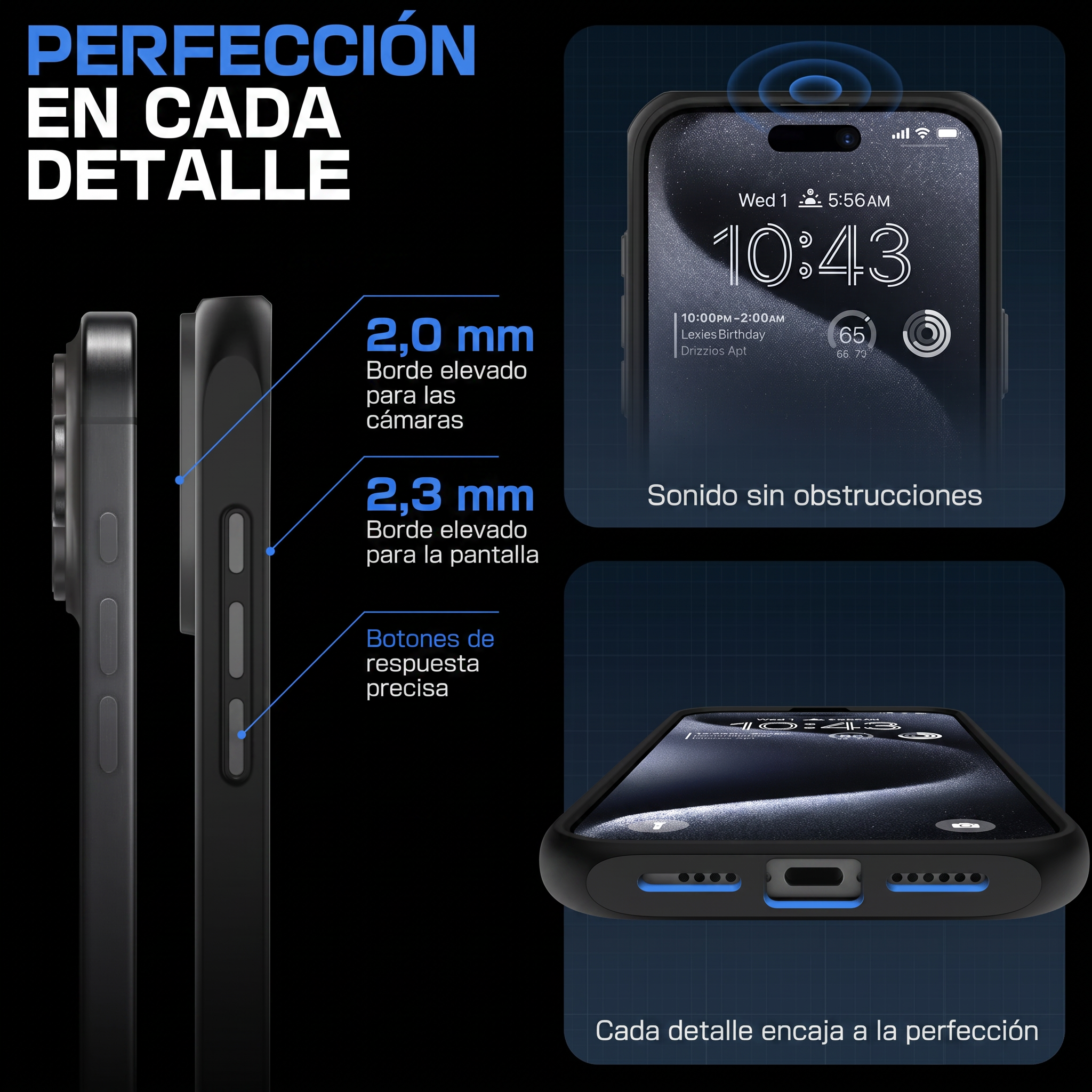 Case Slim Hunter — iPhone 16 Pro Max — Negro