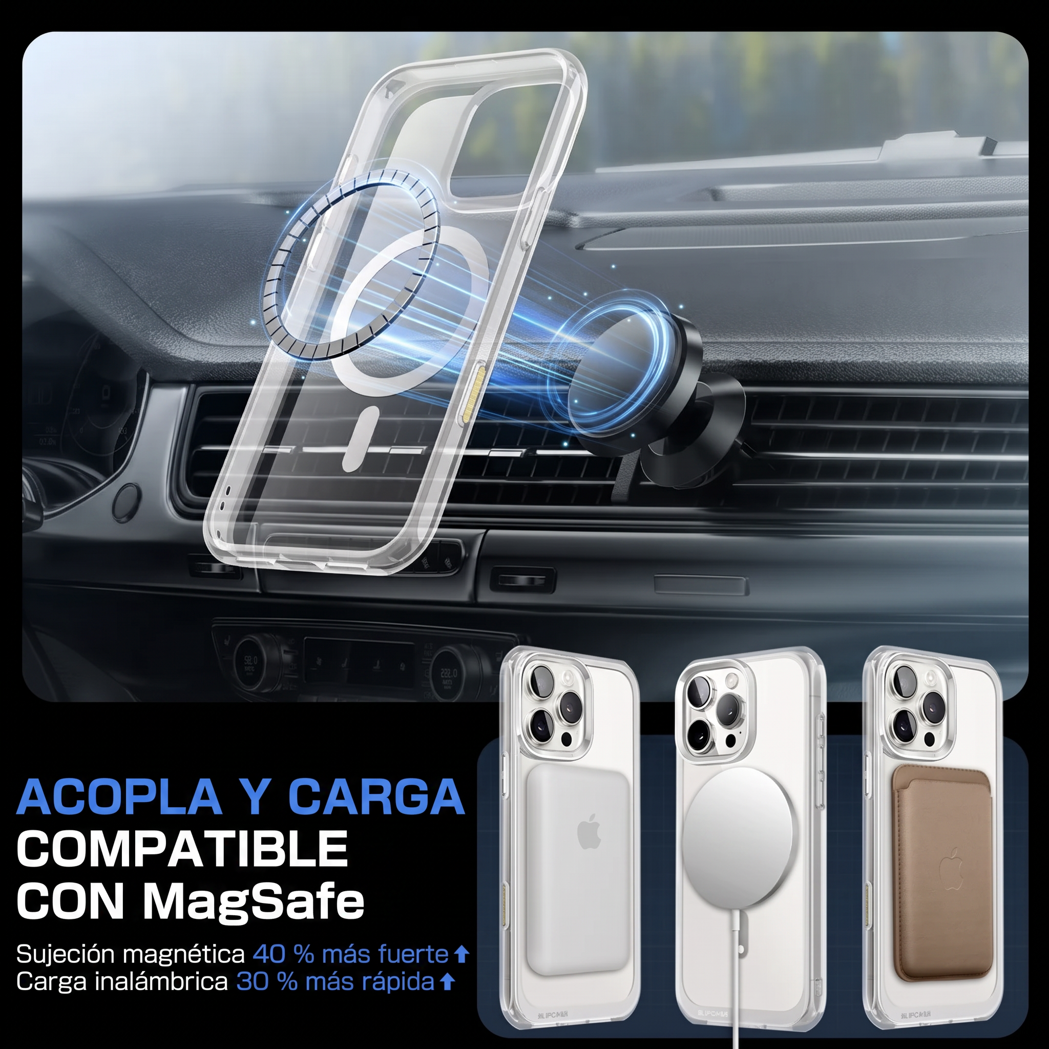 Case Slim Hunter — iPhone 16 Pro Max — Blanco