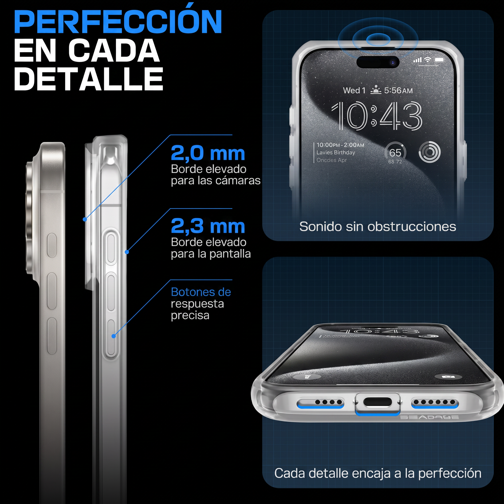 Case Slim Hunter — iPhone 16 Pro Max — Blanco